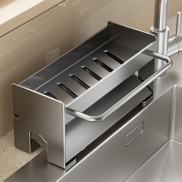 Sink rag drain rack floor countertop faucet sink sponge steel wire ball supplies storage kitchen rack