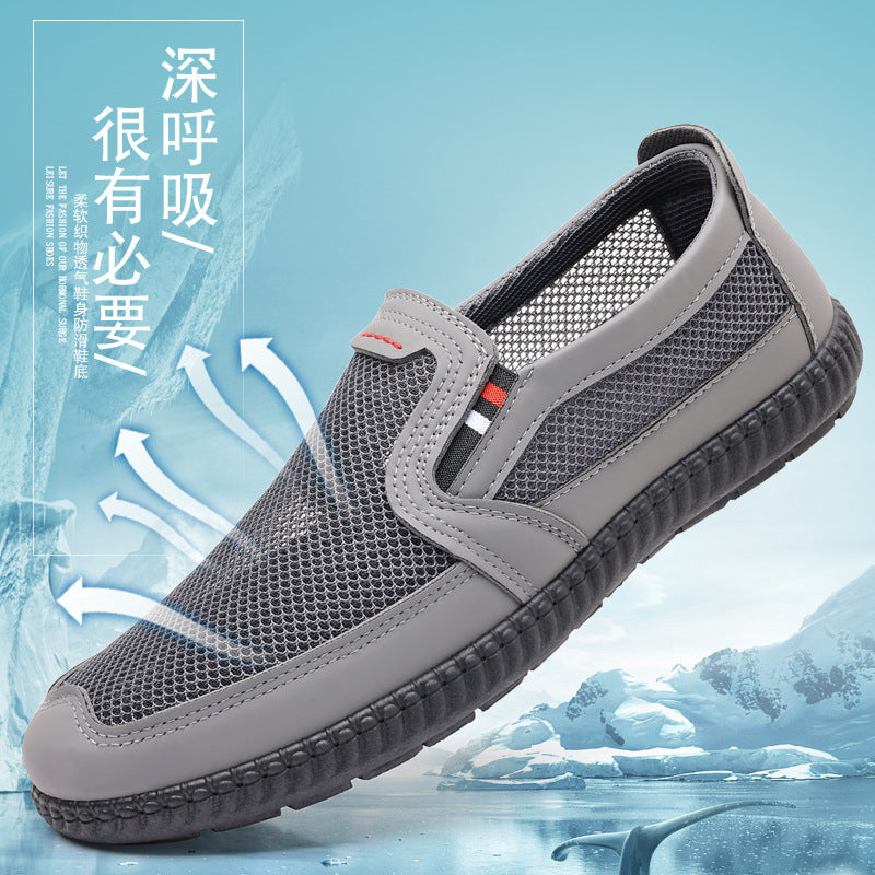 Summernew arrivalmen mesh breathable fly woven shoes stylish hand-sewn shoes casual sneakers k-styletrendyflats