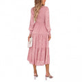 Amazon fashion elegant floral long sleeve dress women's  spring new arrival - graceful and flowy