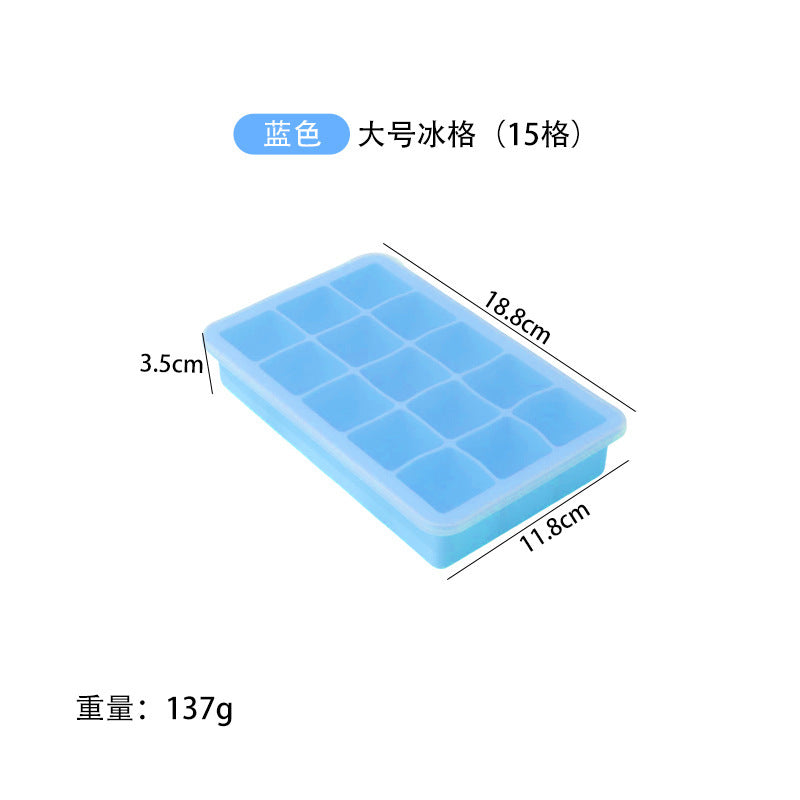Large ice cube mold ice tray ice box silicone large square ice for home frozen ice cubes large food grade homemade handy gadget