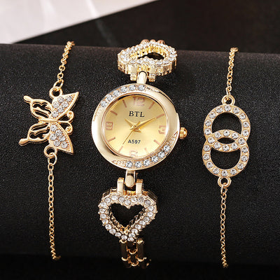 Women's quartz bracelet watch suitfashion small dial watch jewelry douyin popular trendy diamond women's watch women's watch