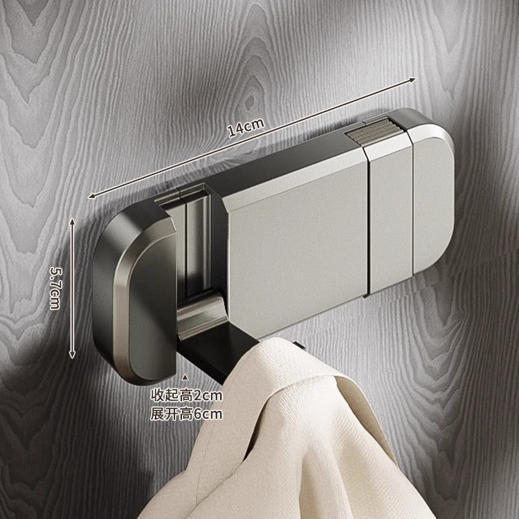 No punching, foldable invisible hook, bathroom entrance after entering the door, bedroom wall hanging storage clothes row hook