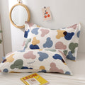 Pair of 100% cotton pillowcases - single size, perfect for home, dorm, or student use - simple print design - wholesale direct from factory