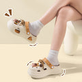 Summer height-increasing beach shoes and sandals, independent best selling2025 student fashion outwear, thick-soled crocs for women