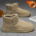 Northeastern snow boots for men winterfleece-linedheattech large cotton shoes for men fur all-in-one cold-proof bread shoes non-slipwaterproof