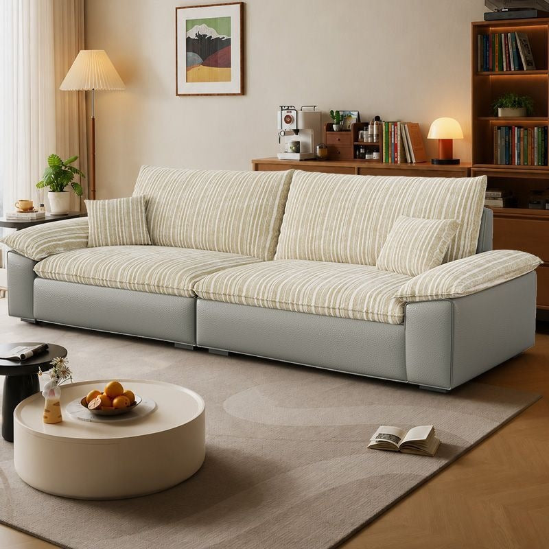 Double sofa retro style stripes chenille sailboat sofa living room small apartment three-person row fabric sofa