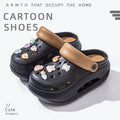 2025 new women's wedge platform clogs - summer outdoor wear, thick sole, two-wear style, chunky heel, non-slip beach sandals & slippers