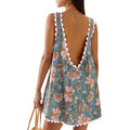 2025 spring/summer new arrivals: european and american style amazon-ready women's fashion floral chiffon tiered mini dress