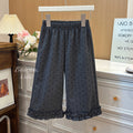 Pre-order: girls' fleece-lined, extra-thick, trendy autumn/winter pants for girls ages 6-12. casual, korean-style, stylish children's clothing