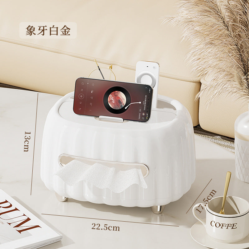 Creative Nordic light luxury tissue box Multifunctional home living room Office coffee table Remote control Desktop storage Carton