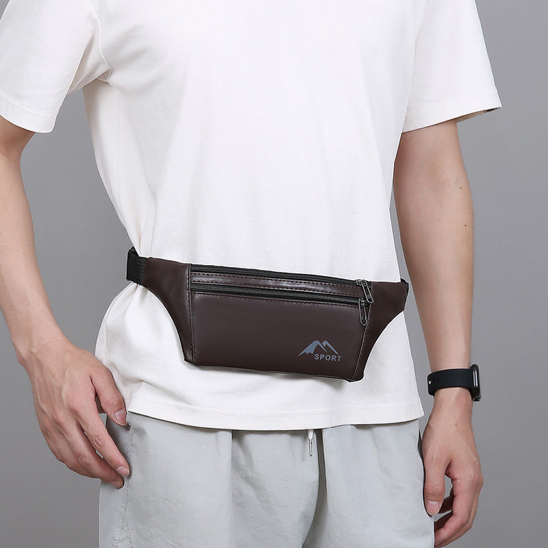 Foreign trade sports leisure fanny pack running cycling fitness mobile phone bag multi-function portable light shoulder messenger bag tide