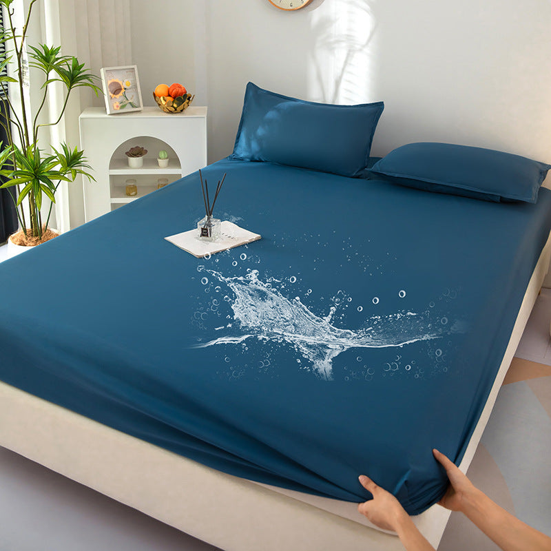 2024 new arrival: solid color tpu waterproof fitted sheet - class a, machine washable, mattress protector for innerspring mattresses