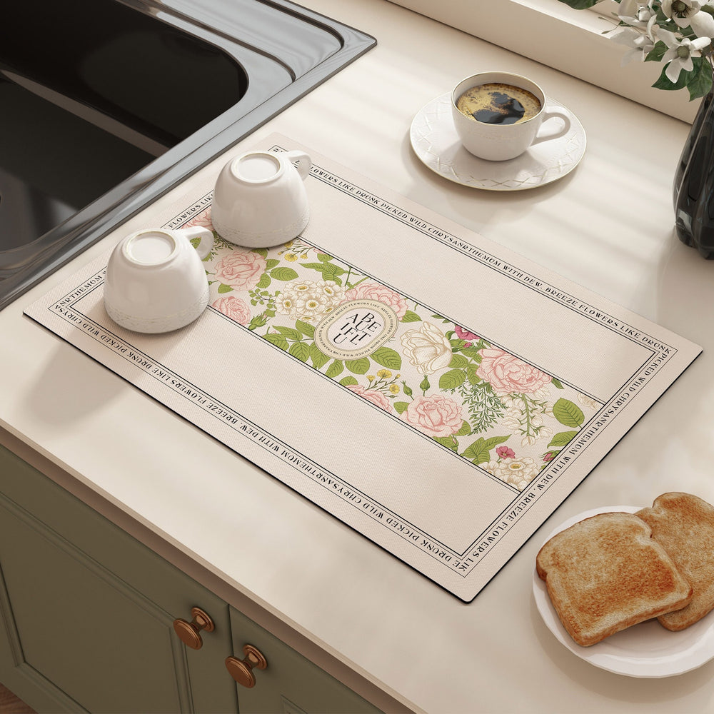 american diatom mud table mat for home insulation mat countertop absorbent mat kitchen drain mat bowl and plate water control mat