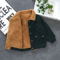 Boys' corduroy jacket - new  stylish & trendy baby thickened jacket - winter fleece-lined top - children's cotton coat