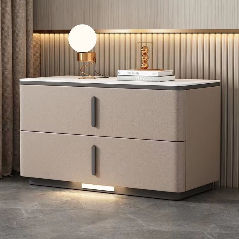 Simple solid wood bedside table Bedroom home simple modern new light luxury bedside table storage living room advanced