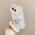 Wavy little monster case for apple iphone 16, iphone 12 pro cinnamoroll cartoon tpu glossy protective cover