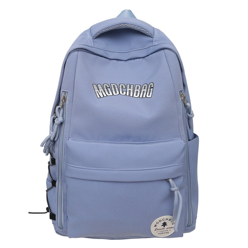School bag Female college student Japanese Hong Kong style large-capacity backpack Male high school student Middle school student leisure travel backpack