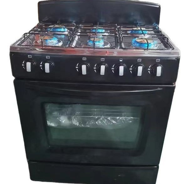 Burner stove with gas oven upright integrated stove 6 six burners 760 wide european standard british standard barbecue
