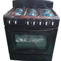Burner stove with gas oven upright integrated stove 6 six burners 760 wide european standard british standard barbecue
