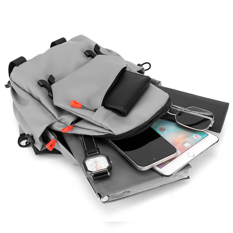 Cross-border fashion breast bag men's trend multi-functional casual shoulder bag large capacity cycling sports lightweight messenger bag