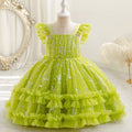 Children's birthday mesh skirt vest first birthday kids princess dress children's clothing baby wholesale dress dress summer style flower girl