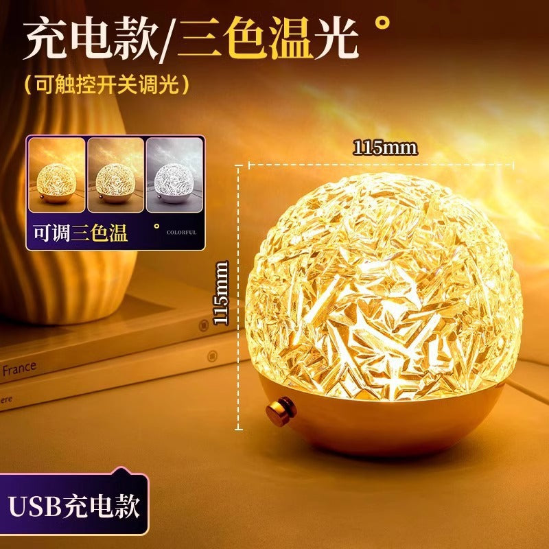 Remote control romantic dynamic water ripple ambient light - rechargeable bedroom decor - room atmosphere - couple's mood lighting - bedroom decor