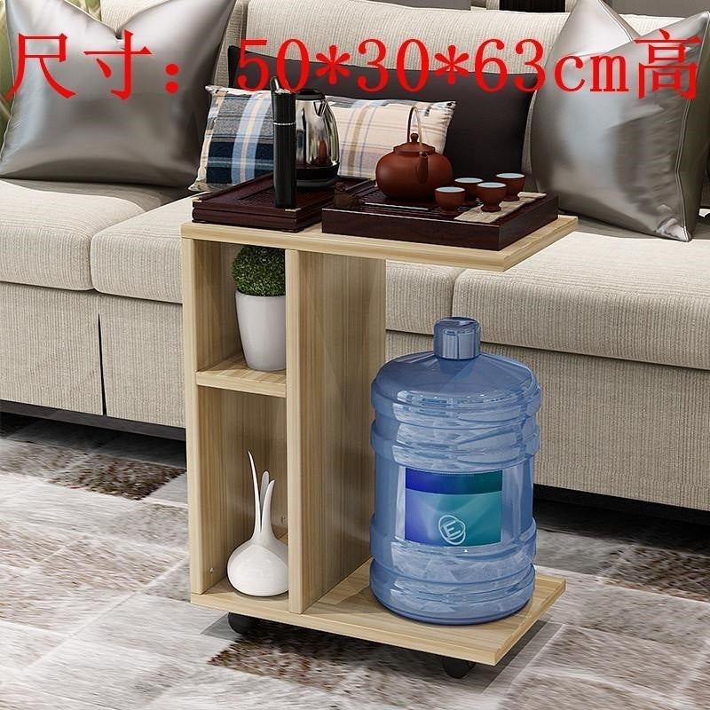 Small apartment coffee table, living room mobile tea table with wheels, sofa side table, mobile trolley table, side table