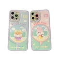 Angel eye phone case for apple 15 pro, full coverage drop-proof iphone 8 plus/xr cartoon text tpu case