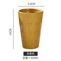 Ins creative bamboo pattern tall mug - large capacity milk & coffee cup for home, office, and large-sized drinking cup