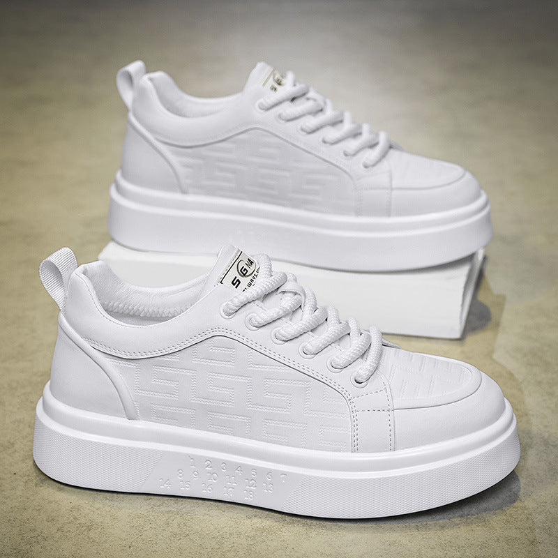 Men's spring breathable 2025 new thin casual white sneakers trendy korean style versatile men's athletic skate shoes