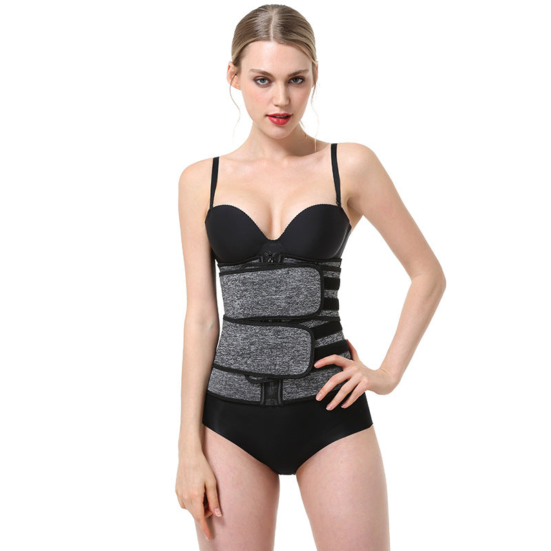 European and american style sweat-inducing workout waist trainer - tummy control, back support, and hot shaper neoprene shapewear for women