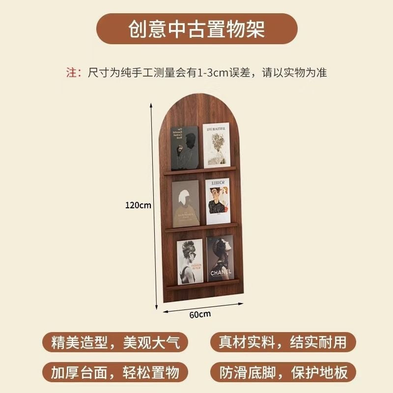 Bookshelf newspaper rack floor-standing popularins style simple creative impurity rack multi-layer decorative display rack