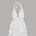 european and american southeast asian sexy see-through mesh lace lingerie see-through halter suspender skirt 3319