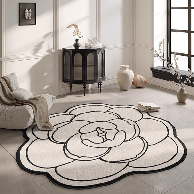 Custom-shaped rug for living room,  new floral floor mat, bedroom bedside waterproof, low-maintenance sofa home decor, premium quality