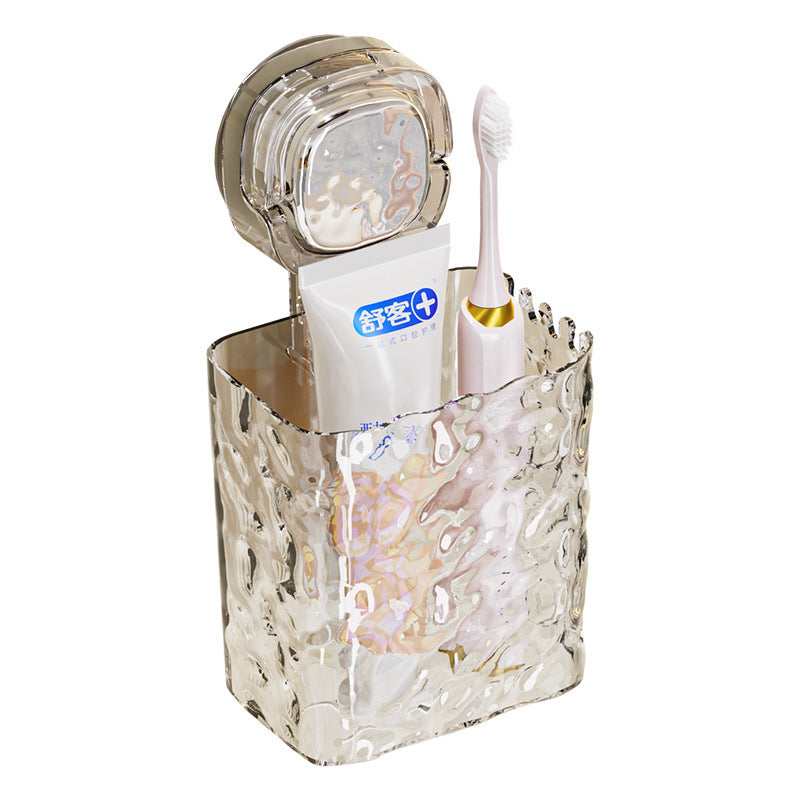 Comb storage rack wall-mounted punch-free bathroom bathroom sink wall toothpaste toothbrush razor storage tube