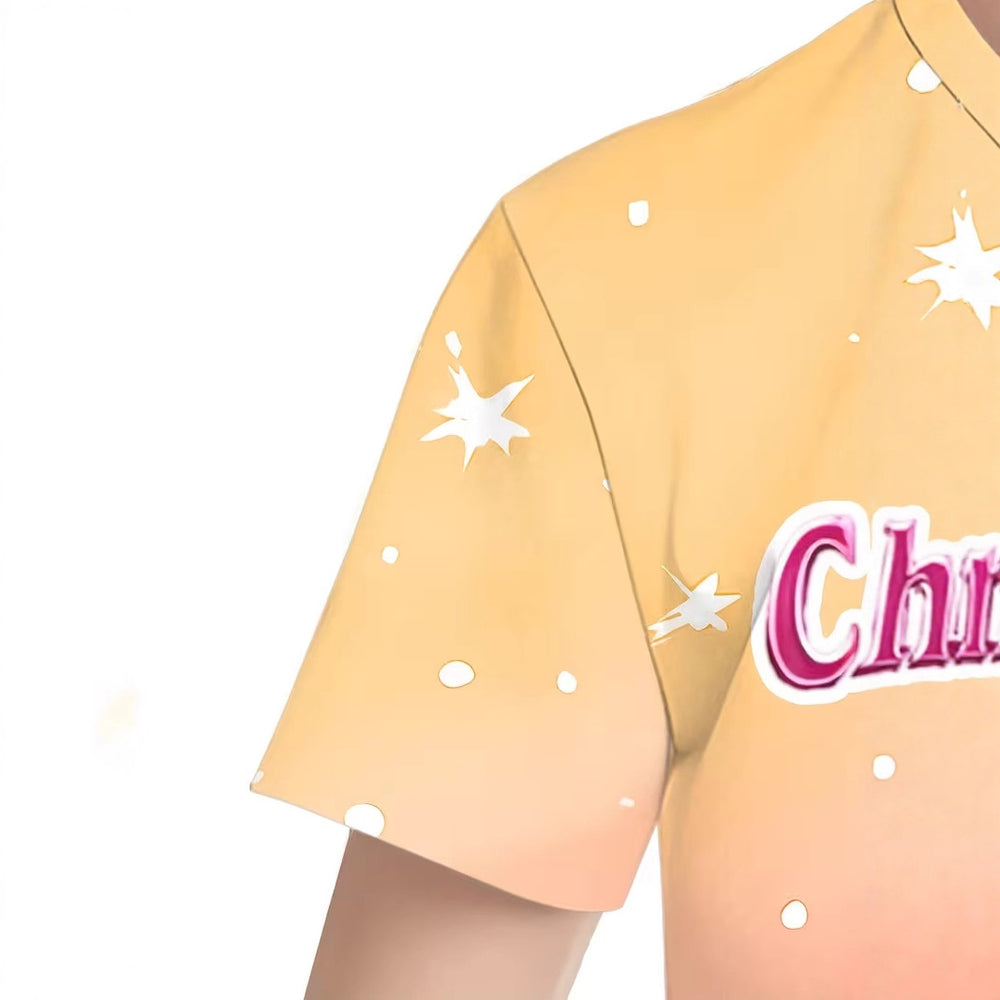 Kids' t-shirts, cross-border bestsellers featuring trendy elements, 3d digital print summer girls' casual fashion crew neck short sleeves
