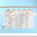 Baby short-sleeve romper with open crotch - summer outfit for infants and toddlers - class a pure cotton thin summer clothes - baby onesie for summer