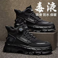 Men's 2025 spring new high-top casual sneakers, trendy thick-soled height-increasing non-slip outdoor work boots, martin boots