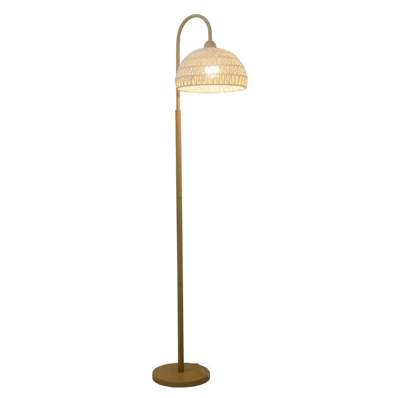 Rattan french cream style floor lamp living room sofa side atmosphere bedroom bedside vertical table lamp popularb&b style