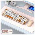 Viper wk300 dual-mode wireless bluetooth keyboard and mouse combo - punk keycaps - desktop pc laptop keyboard for women