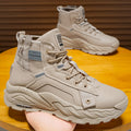 Boots men's shoes spring high-top british style retroworkwear boots thick solewaterproof outdoor hiking desert combat boots