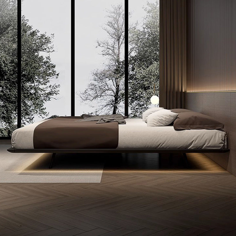 Personalized suspended bed italian normcore italian normcore bed without bedside bed master bedroom suspended bedside table integrated bed solid wood bed