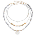 Wholesale seashell beaded necklaces - european & american style, cross-border e-commerce, sweater accessories for women, layered necklaces, unique heart & pearl clavicle chains