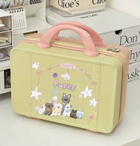 Mini luggage box pastoral style cosmetics storage travel satchel box portable storage box outing storage cosmetic bag