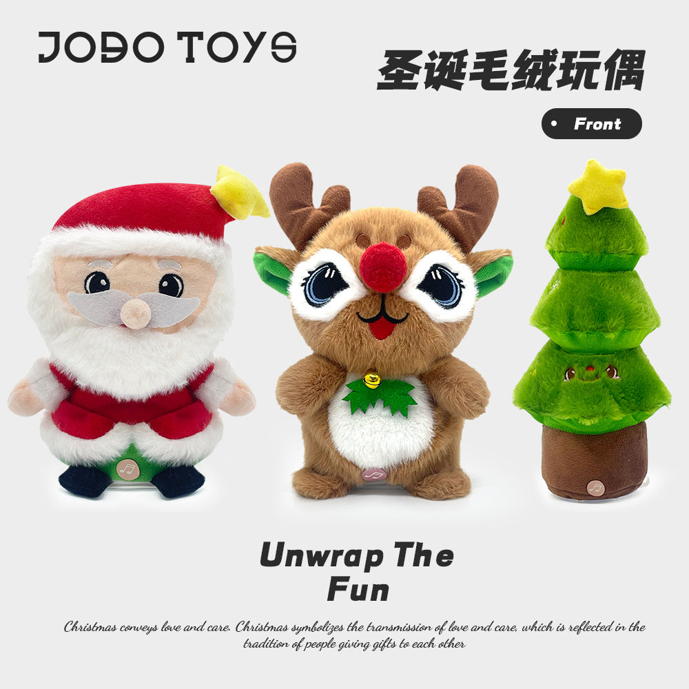 Santa claus plush toy christmas tree christmas decoration doll reindeer plushie christmas eve gift for girls wholesale