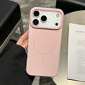 Suitable for iphone17promax magnetic phone case apple 16fashion macaron ultra-thin skin-feeling frosted pc case