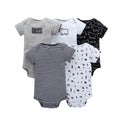 Dropshipping summer infant & toddler short-sleeve mixed color romper, triangle short-sleeve bodysuit, 5-piece set