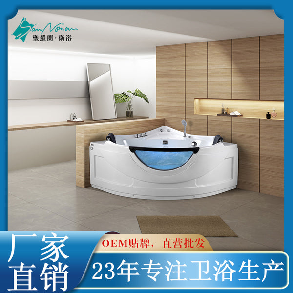 Directly from the manufacturer Household double acrylic transparent glass triangular fan-shaped surf bubble thermostatic Jacuzzi