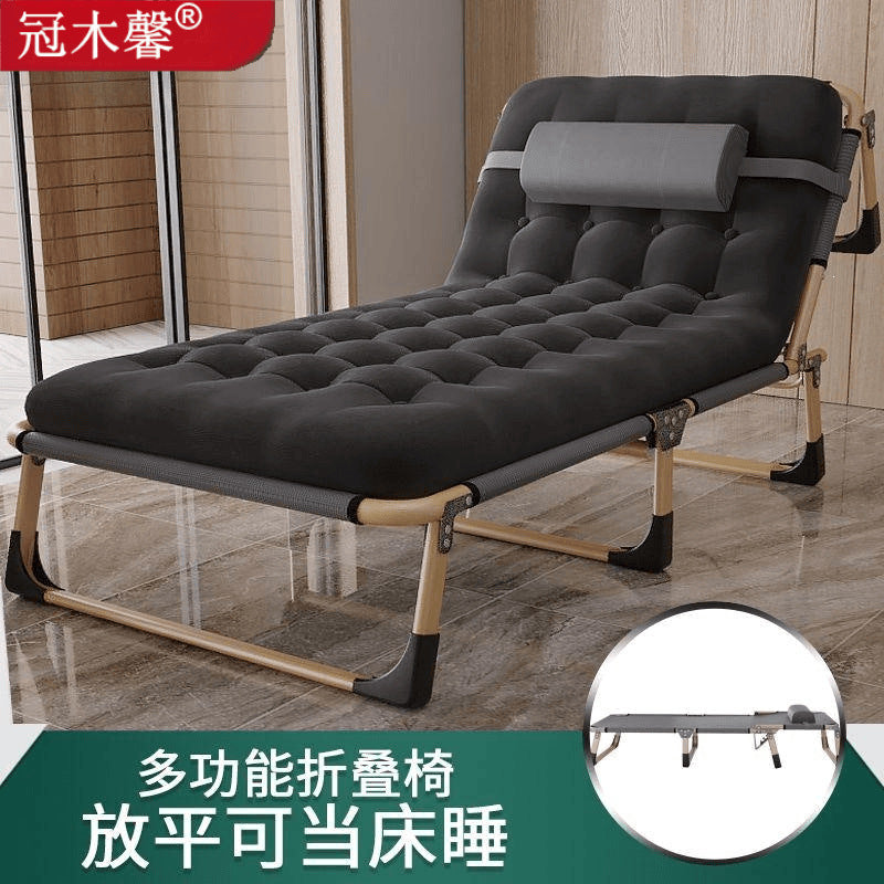 Foldable bed single bed for homesc portable multifunctional recliner office simple lunch break bed adult simple camp bed