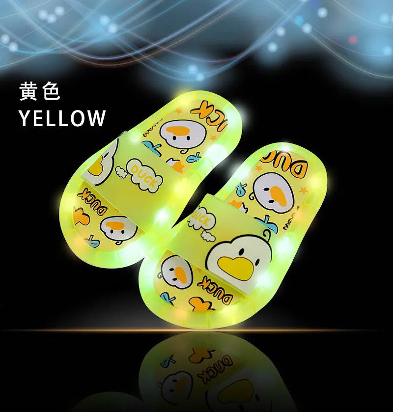 2024 cartoon kids' slippers - summer light-up, trendy, cute baby animal indoor/outdoor home slides
